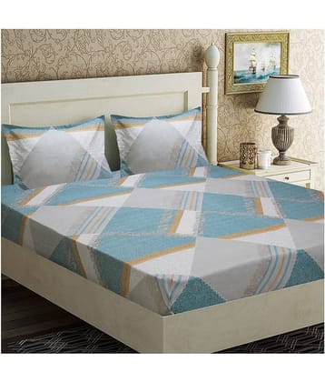 Home Candy Microfibre Double Size Bedsheet with 2 Pillow Covers - Grey