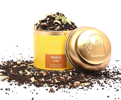 Oh Cha Masala Tea | Kadak CTC Tea with Natural Ingredients Like Cardamom, Cinnamon, Ginger, Clove and Black pepper | Premium Black Tea for your Daily Chai Fix, 35 gm