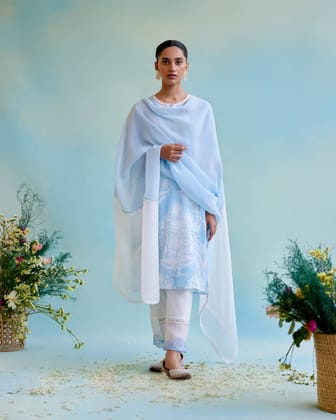 Blue Lily Dupatta-Free Size / Blue Lily, White