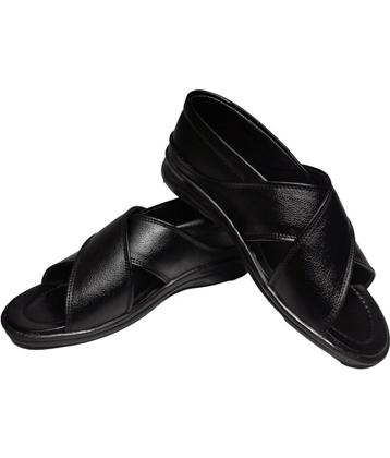 RAGE GAZE - Black Men's Sandals