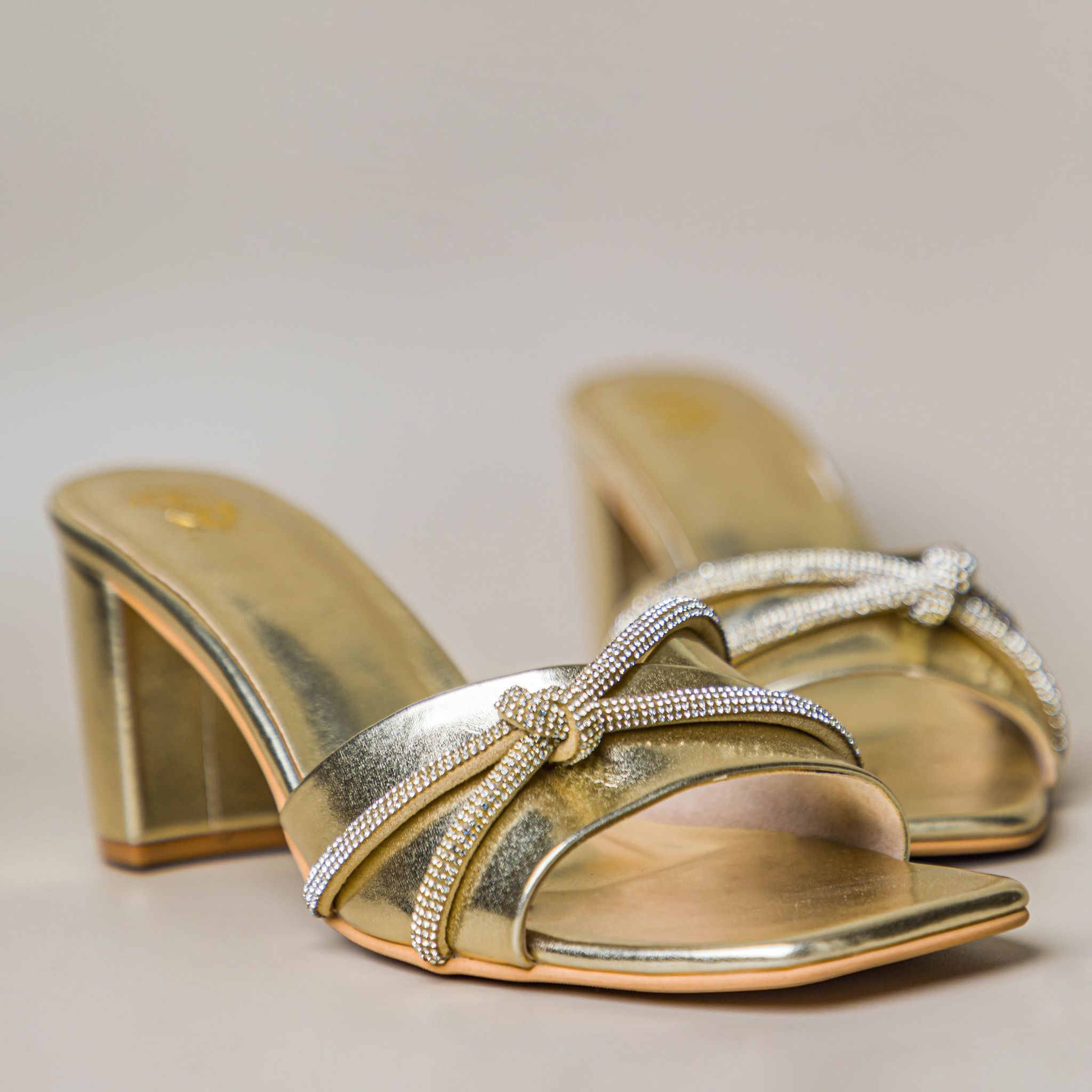 Andria Gold Lacey mules-35
