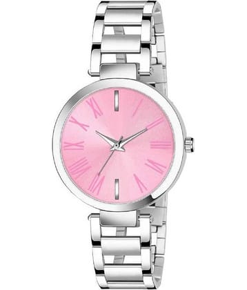 MIVAAN Silver Stainless Steel Analog Womens Watch