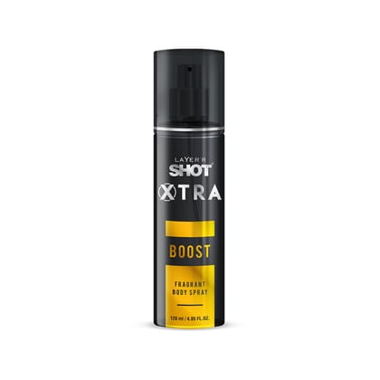 Layer'r Shot Xtra Boost Fragrant Body Spray For Men - 120ml | Premium Long-Lasting Deodorant with Bergamot, Lavender & Woody Notes | Perfect For Office, Parties & Dates | Ideal Gift For Men