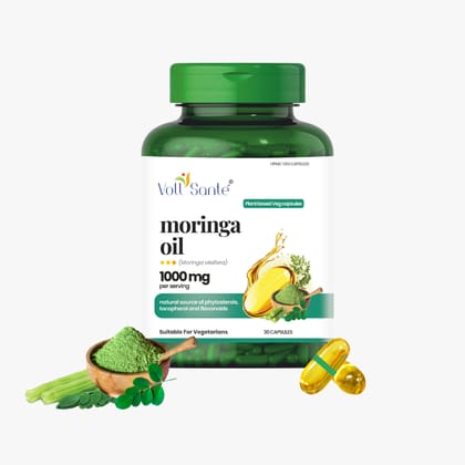 Voll Sante Moringa Oil: Bottle of 30 Capsules-Buy 1
