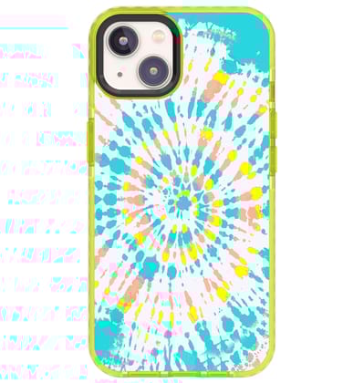 Swirls - Baby Blue-iPhone 15 Pro Max / Neon Green