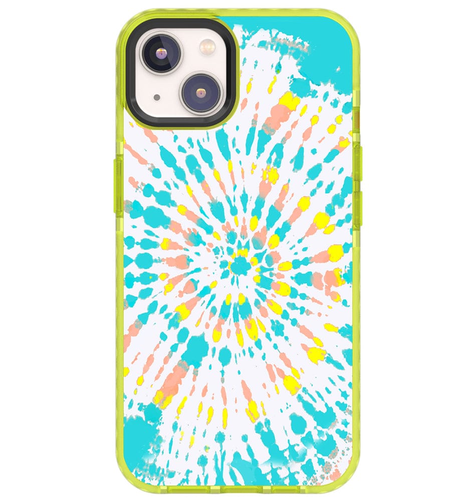 Swirls - Baby Blue-iPhone 15 Pro Max / Neon Green