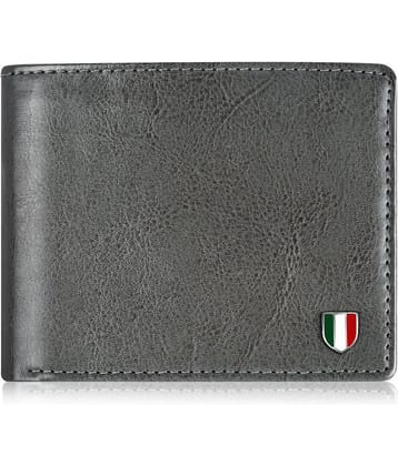 GIOVANNY - Gray Faux Leather Men's Regular Wallet ( Pack of 1 )