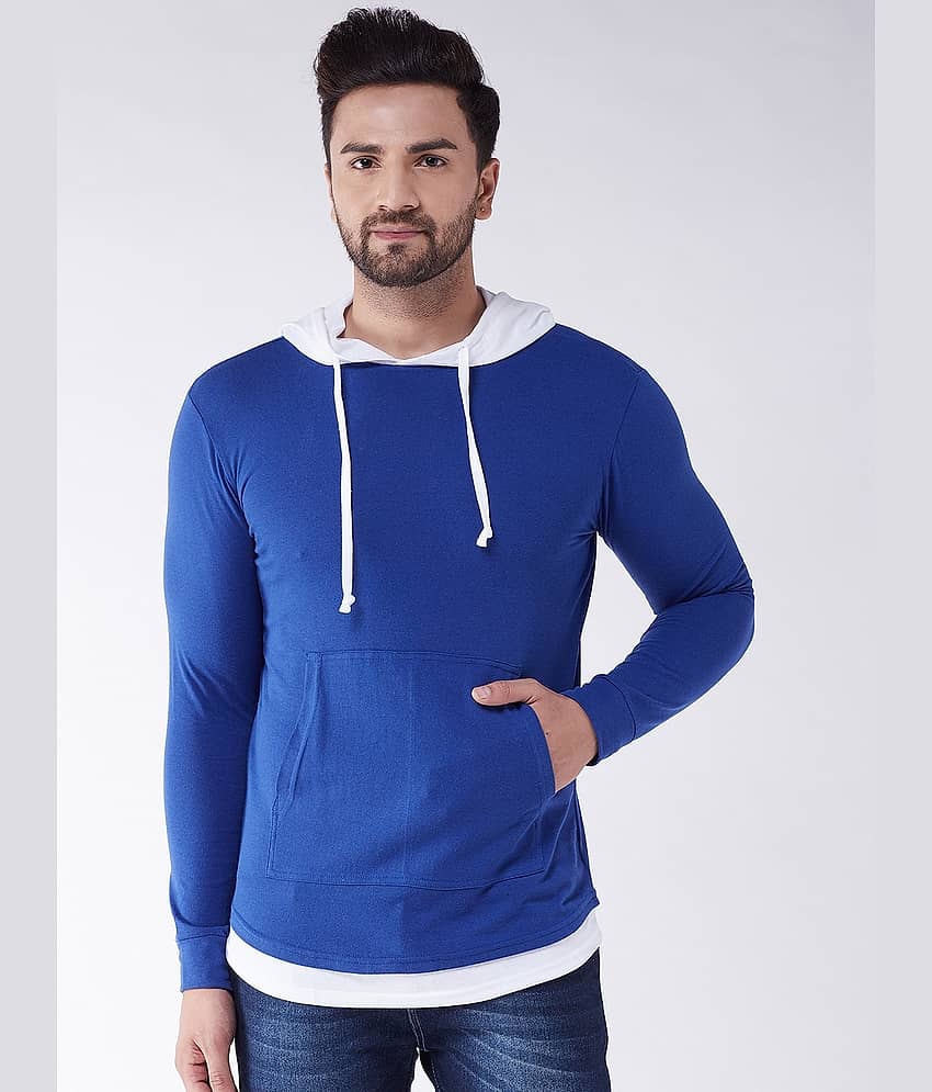 Gritstones Pack of 1 Cotton Blend Regular Fit Men's T-Shirt ( Blue )