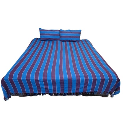 Dhaga Vishwas Ka Handloom Cotton Double Bed Sheet with Pillow Covers