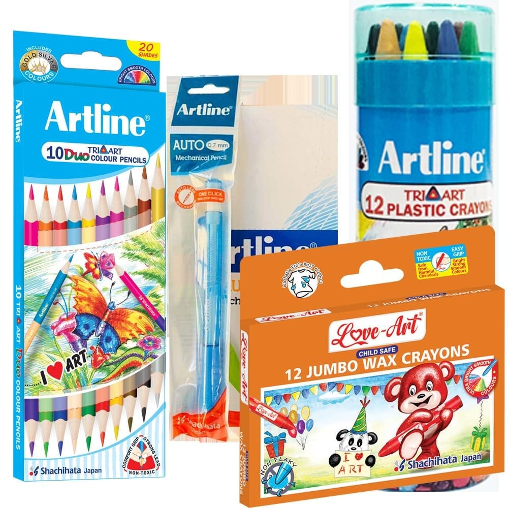 Artline Combo Packs of Back to School Stationery Set - 11 | For Specially Designed for Students