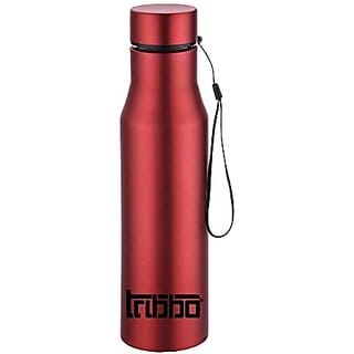TRIBBO Stainless Steel Water Bottle 1 litre Water Bottles For Fridge School,Gym,Home,office,Boys   Girls Kids Leak Proof(REDSIPPER CAP SET OF 1 1000 ML Model-Diana)