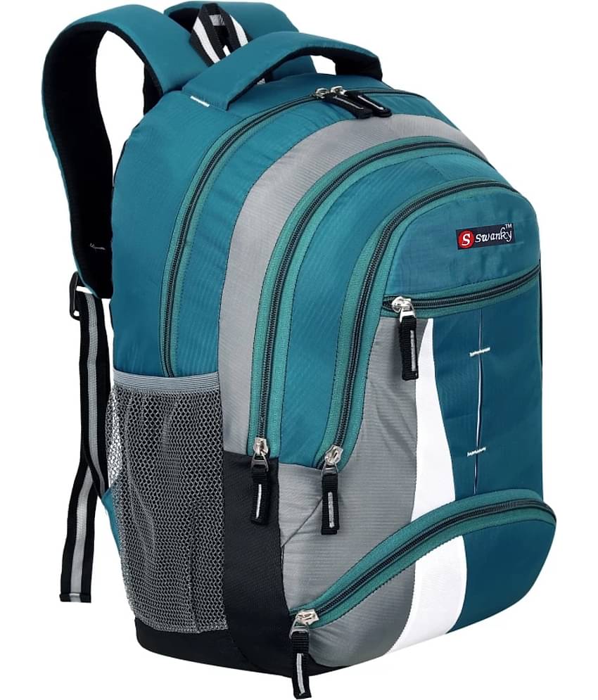 Swanky Green Polyester Backpack For Kids