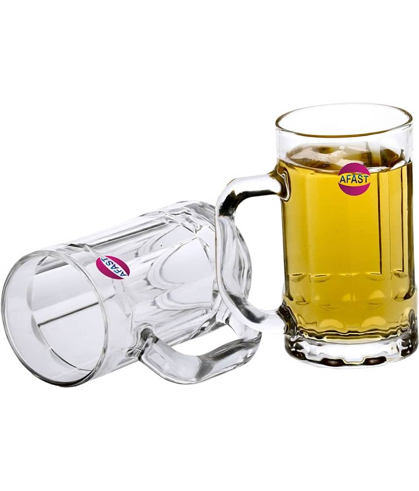 Somil Beer Mug Glasses Set,  400 ML - (Pack Of 2)