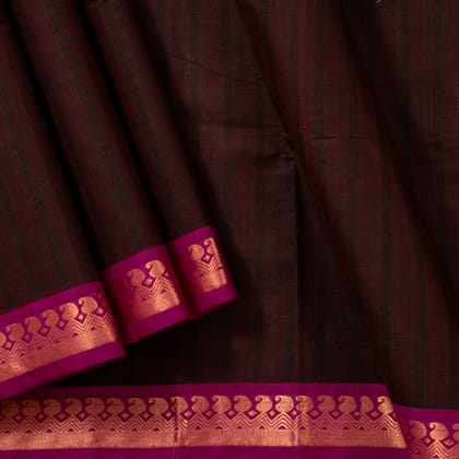 Brown And Pink Kanchi Cotton Saree PV MM KC 138