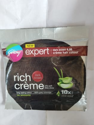 Godrej expert Rich Creme Dark Brown Long lasting colour 10x Aloe vera 20ml+20g