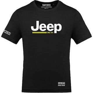 FastB Men Typography Round Neck Black T-Shirt