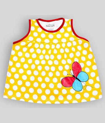 Babeezworld Baby Girls 100% Cotton Frocks ( Yellow )
