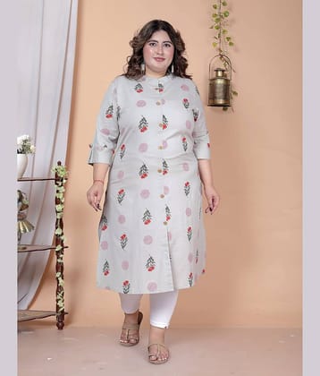 Avnii Women Cotton Printed A-line Kurti ( Pink )