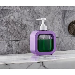 Purple Soap Dispenser, Refillable Hand Soap Dispenser for Bathroom and Dish Soap Dispenser for Kitchen Sink, Liquid Soap
