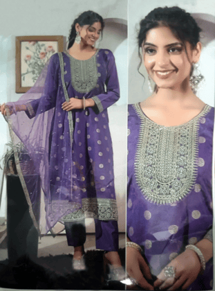 Mayra Purple Designer Anarkali Set