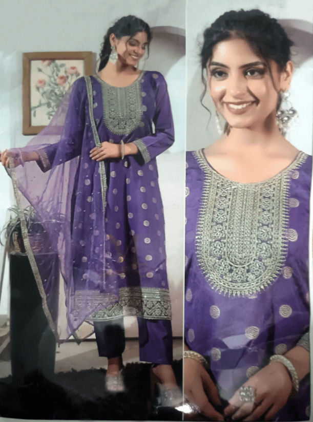 Mayra Purple Designer Anarkali Set
