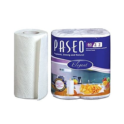 Paseo Kitchen Roll - 2 Ply, 1 Roll, 60 pulls