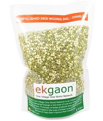 Ekgaon Unpolished Desi Moong Dal - Chhilka 450 gm