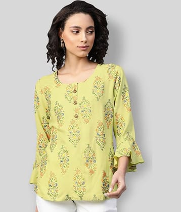 JC4U Women's Viscose Regular Top ( Green )