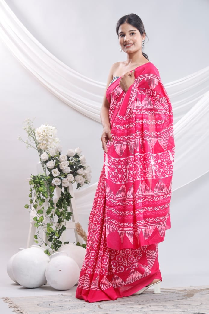 Cotton 92*80 Mulmul Saree