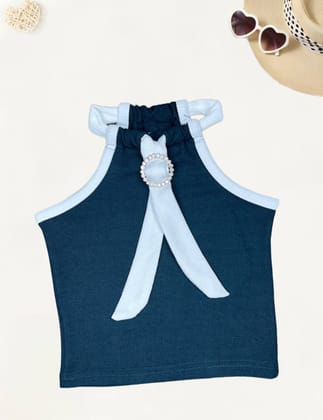 Girls Tank top[GT-725] [1-12 Year]-1-2Y (Size - 18) / Ribbed