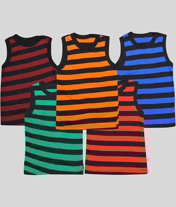 Boys Vest Pure Cotton  (Multicolor, Pack of 5)