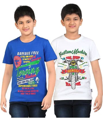 Dongli Pack of 1 Boys Cotton T-Shirt ( Multi Color )