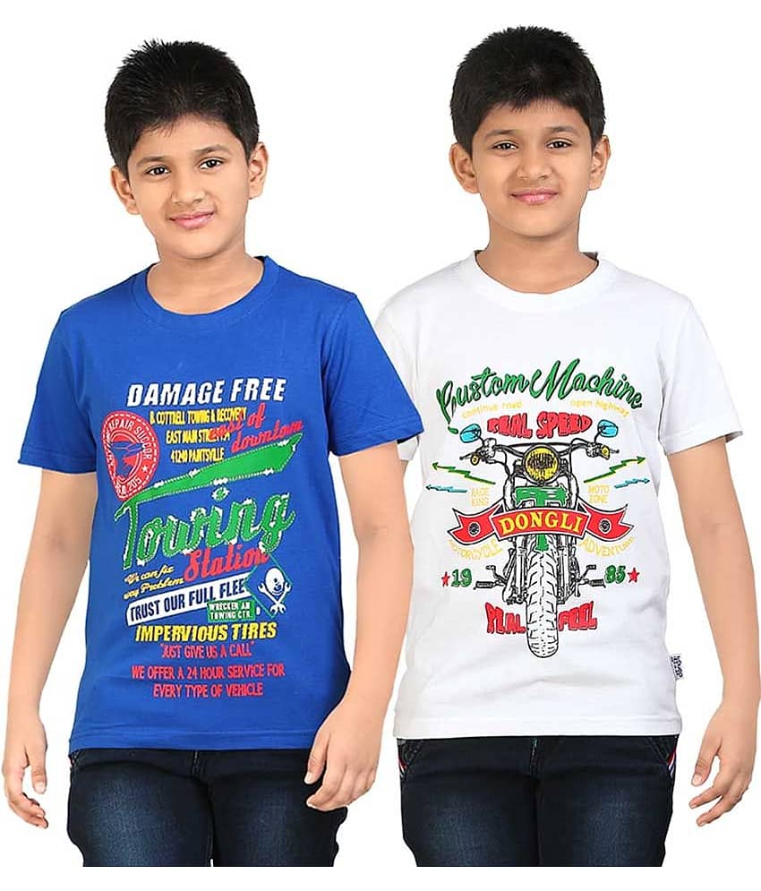 Dongli Pack of 1 Boys Cotton T-Shirt ( Multi Color )