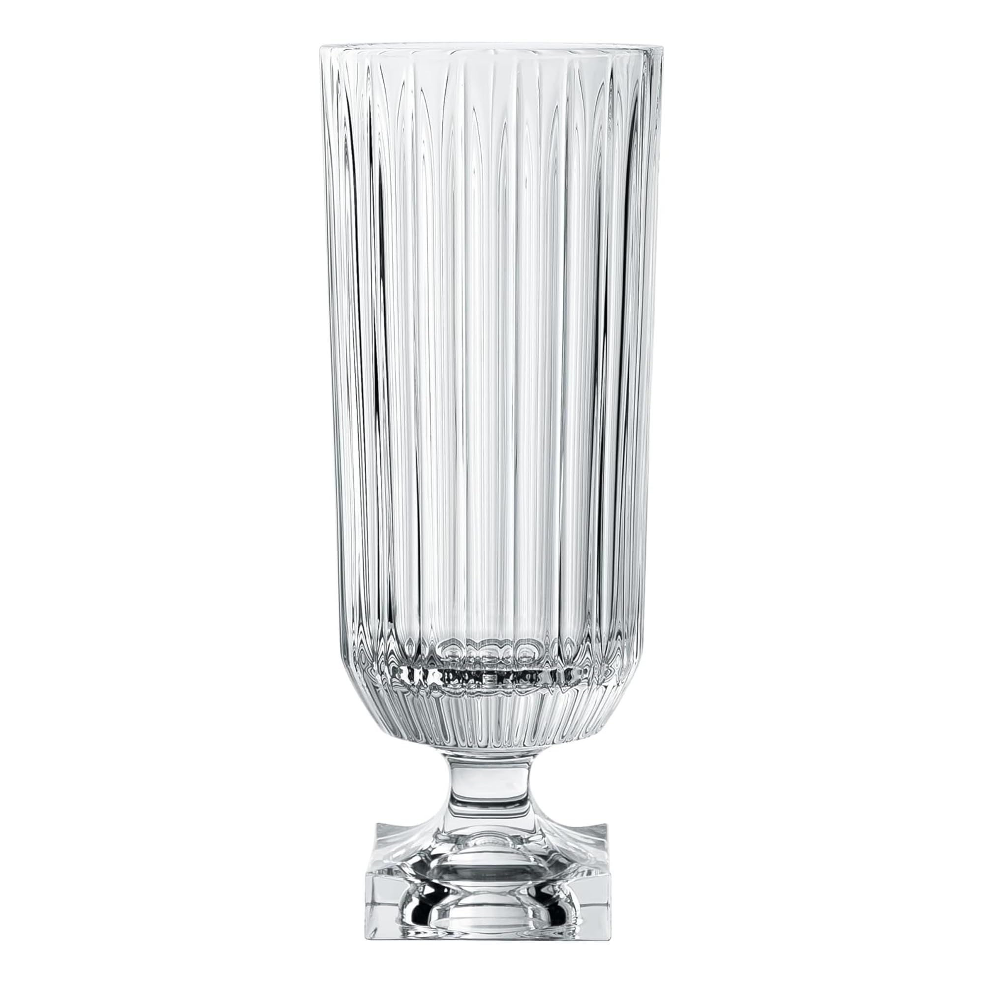 Natchmann Minerva Crystal Vase, 15.7 Inch, Glass Vases For A Centerpiece, Bouquet, Flowers, And Home D'Cor, Wedding Gift, Tall, Clear, Dishwasher Safe