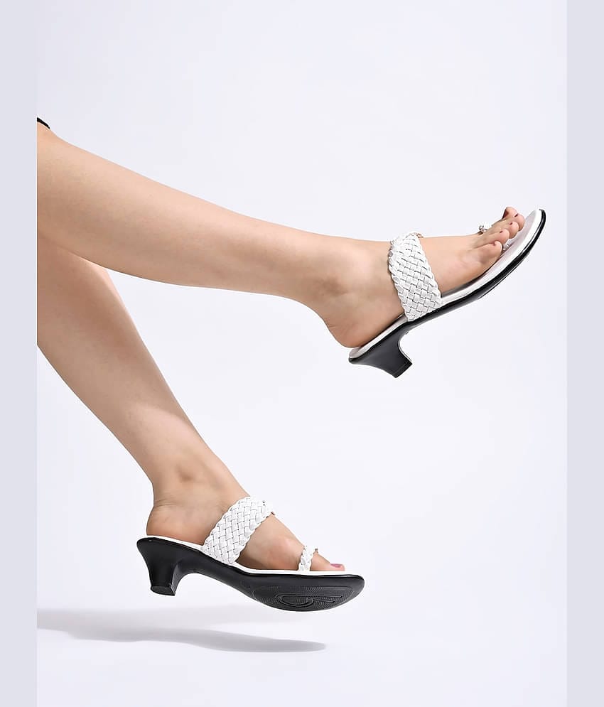 Shoetopia Black Women's Slip On Heels