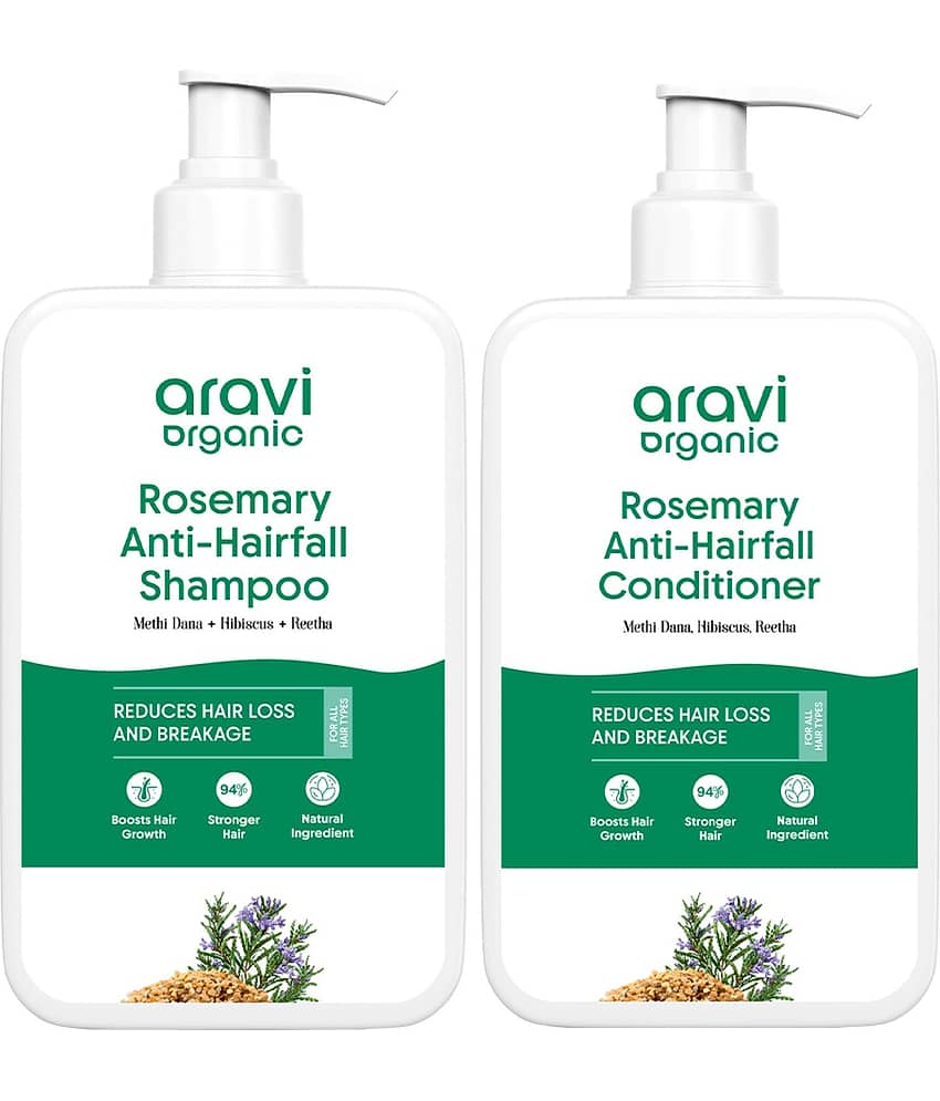 Aravi Organic Pure Rosemary Shampoo & Rosemary Conditioner For Healthy Hair Growth (Pack of 2)
