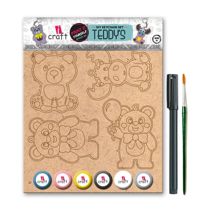 ICRAFT DIY KEYCHAIN SET (CHOOSE OPTIONS)-TEDDYS