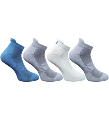 4_Pair Set Unisex Casual Cotton Printed Ankle Length Socks (Multicolor)-PID63489 4_Pair Set Unisex Casual Cotton Printed Ankle Length Socks (Multicolor)-PID63489
