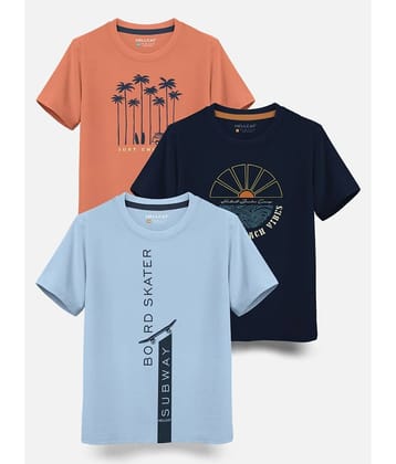 HELLCAT Pack of 5 Boys Cotton Blend T-Shirt ( Green )