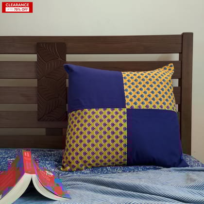 24" cushion cover-Canvas Blocks Yellow-24 x 24 inches