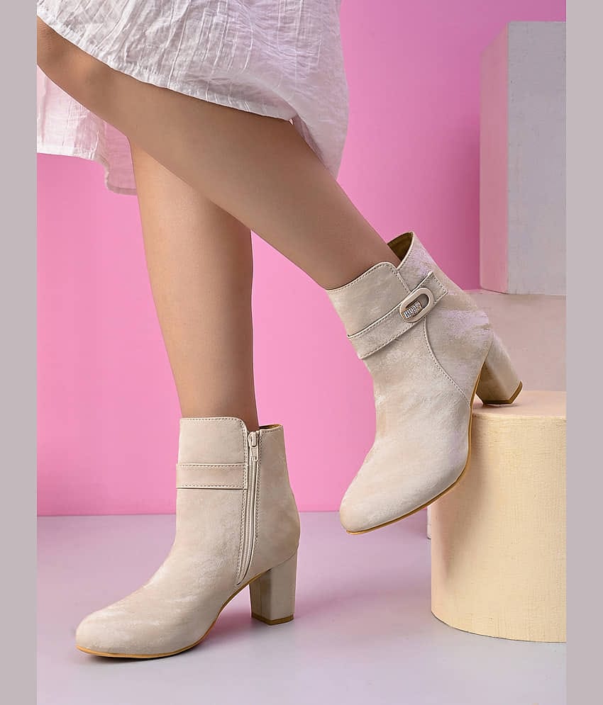 Sir Corbett Cream Women's Ankle Length Boots