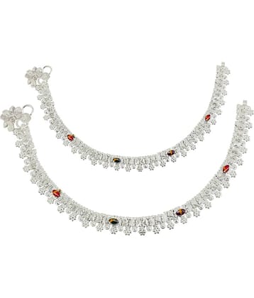 Charms Silver Anklets ( Pack of 1 )