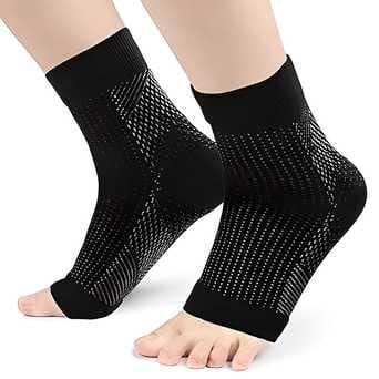 Neuropathy Socks for Women and Men for Relief Swollen Feet and Ankles ( Black color )-Free Size