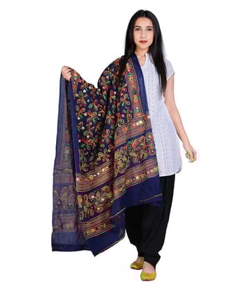 Apratim Blue Cotton Dupatta
