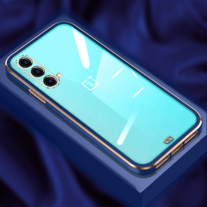 OnePlus Nord CE Gold Edge Electro-Plating Shining Case-Blue