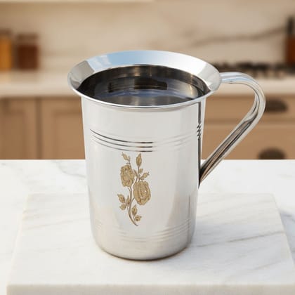 Gold Laser Craft Stainless Steel Jug Code 315 Designer Pitcher (SMAS057 D)