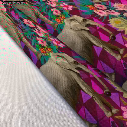 ArtzFolio Indian Elephants D1 Bolster Cover Booster Cases | Concealed Zipper Opening-Bolster Cover; Poly Cotton / 24inch Width x 9" Diameter; SINGLE; No Filler