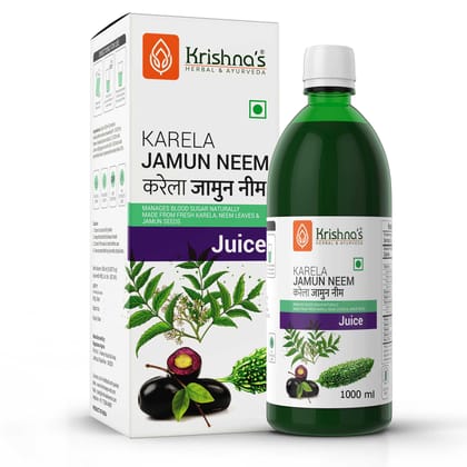 Krishna's Herbal & Ayurveda Karela Jamun Neem Juice  1000 ml Pack of 1