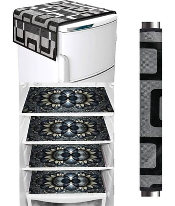 Shaphio - Black PVC Fridge  Top Cover (Pack of 6)