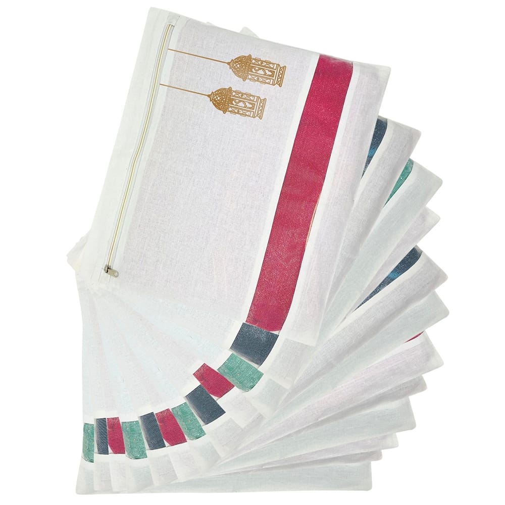 IVillage Cotton Saree Covers Pack of 12 White